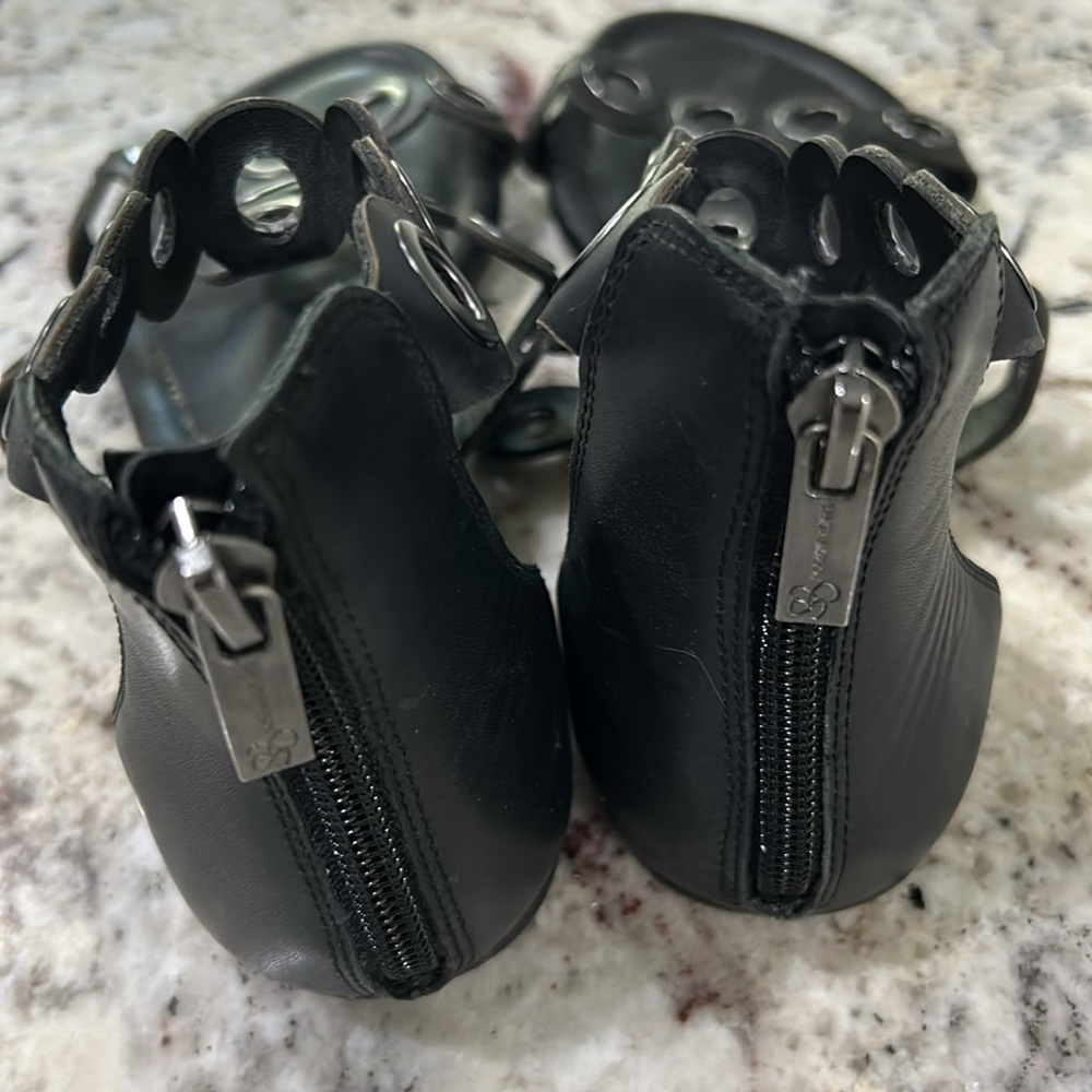Jessica Simpson Black Sandals with Silver Accents - Picture 3 of 6
